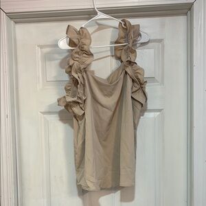 Elegant Cream Ruffle Dress